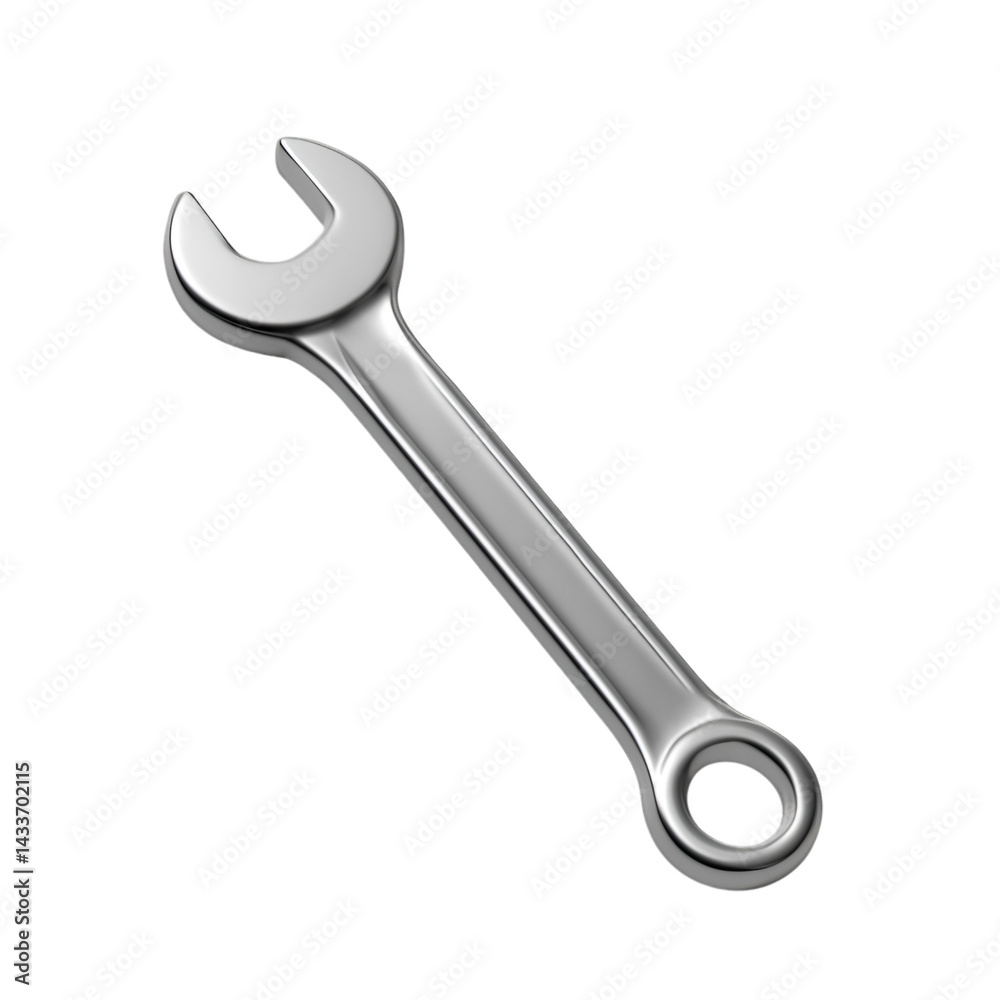 3D Rendered Metal Wrench Tool 3D Rendered Metal Wrench Tool