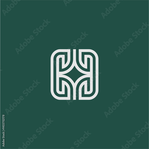 monogram logo with unique shape