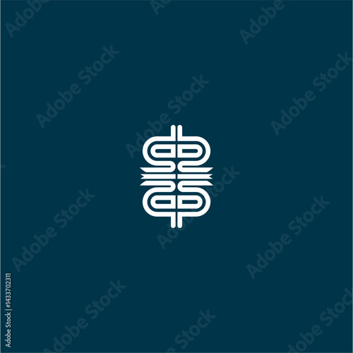 monogram logo with elegant shape