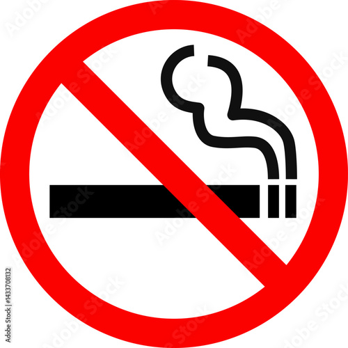 No smoking sign vector icon. No smoking sign, transparent PNG