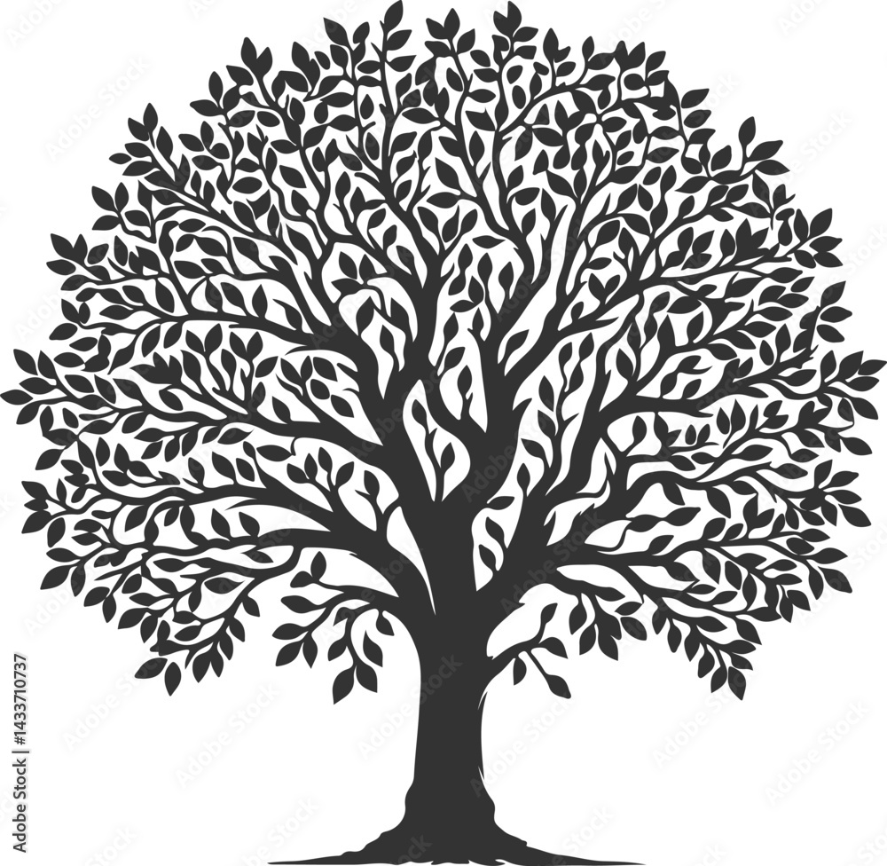 Fototapeta premium Silhouette of Tree for Graphic Use