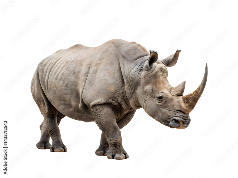 Fototapeta premium rhino isolated on white background 
