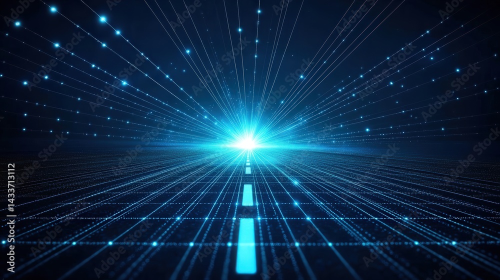 Obraz premium Digital Highway to the Future