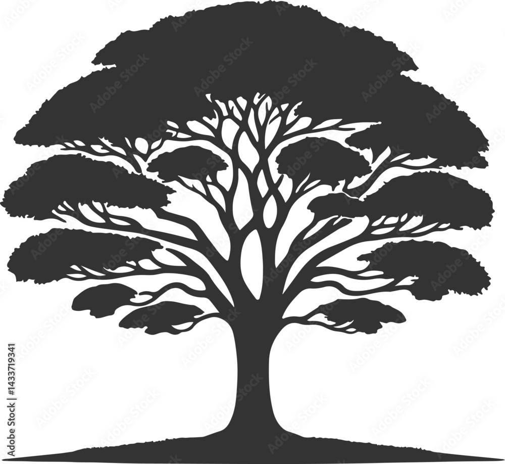 Obraz premium Isolated Leafless Tree Vector Art