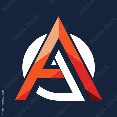 Creative Geometric Letter A Logo Design