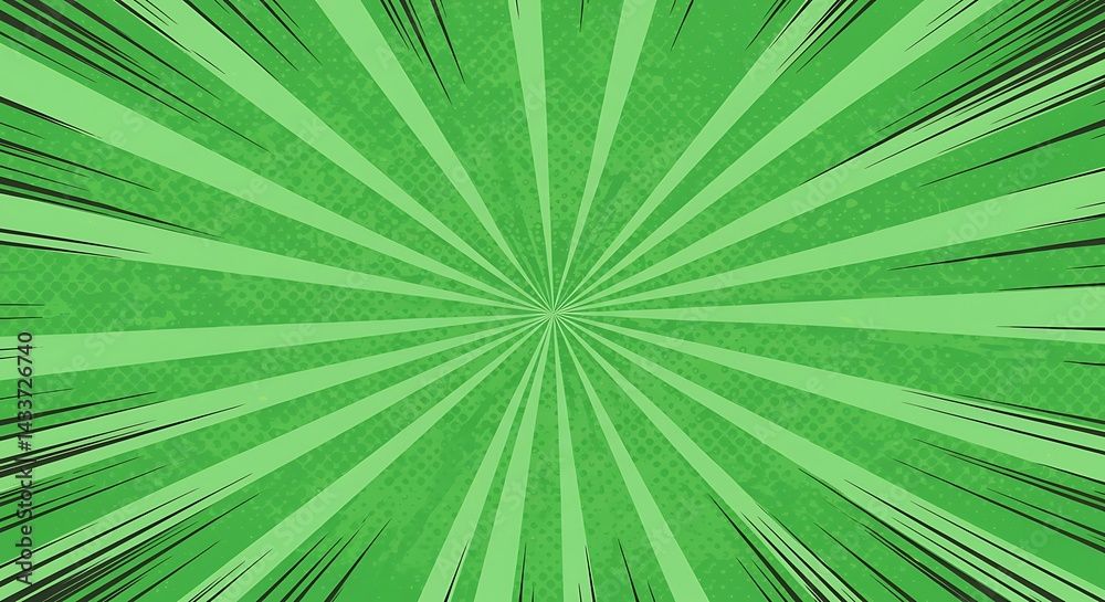 Obraz premium Emerald Velocity AI Generated