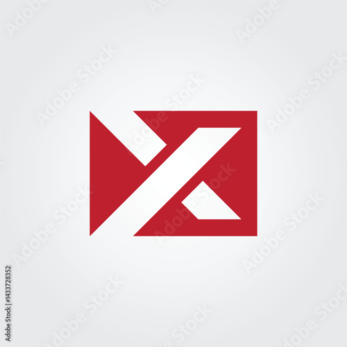 Lettering X square icon design logo illustration