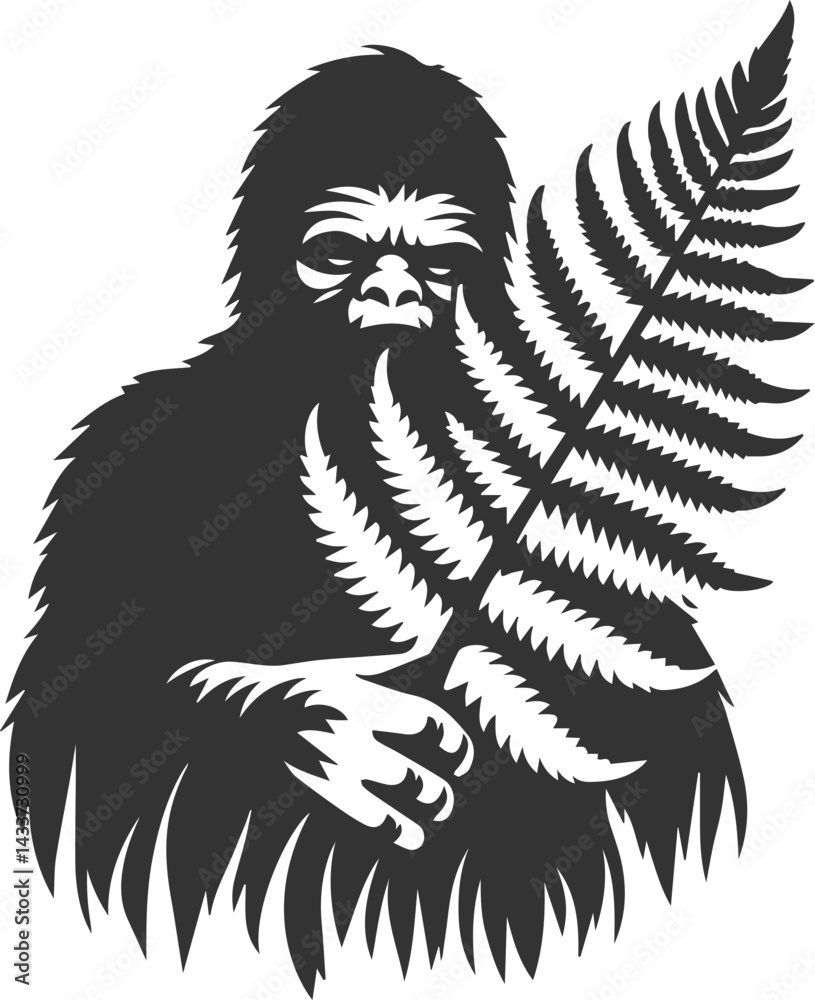 Obraz premium Bigfoot silhouette