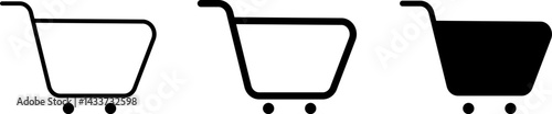 Shopping cart icon. Web store shop icons. Internet shops buy logo sign. Full and empty symbol. shop and sale
