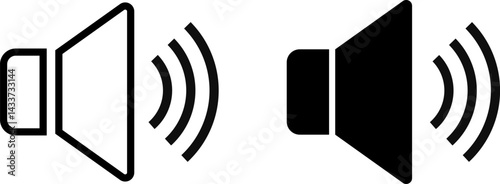 speaker icon set. Audio speaker. volume icons. Mute volume sound