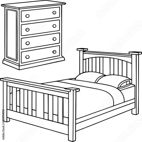 bed with furniture
