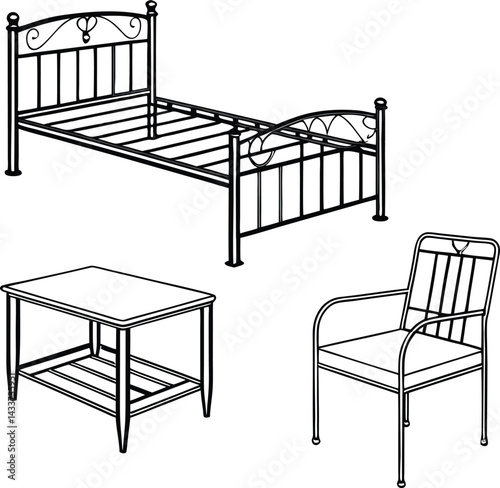 black and white chairs