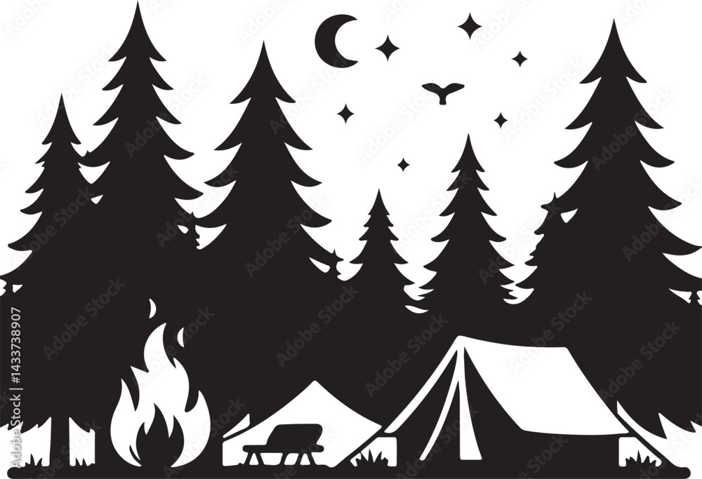Obraz premium tent in forest