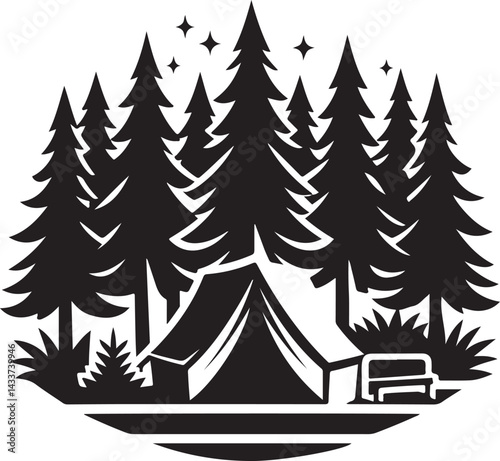 tent in forest