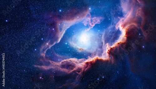 cosmic background with a nebula in deep space