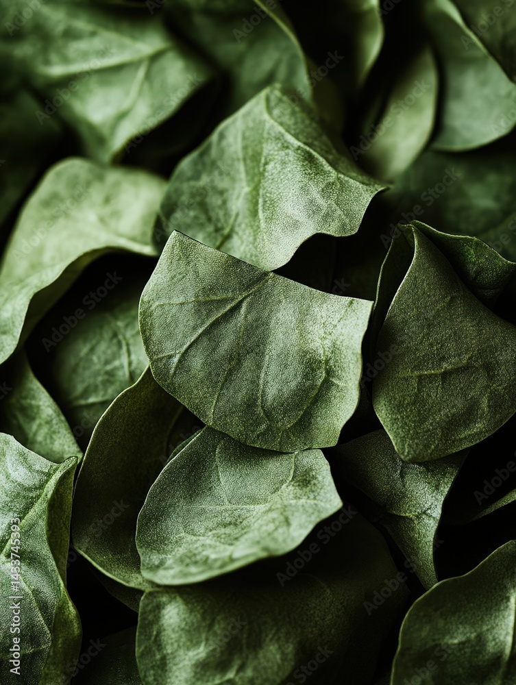 Fototapeta premium Close-up of fresh spinach leaves