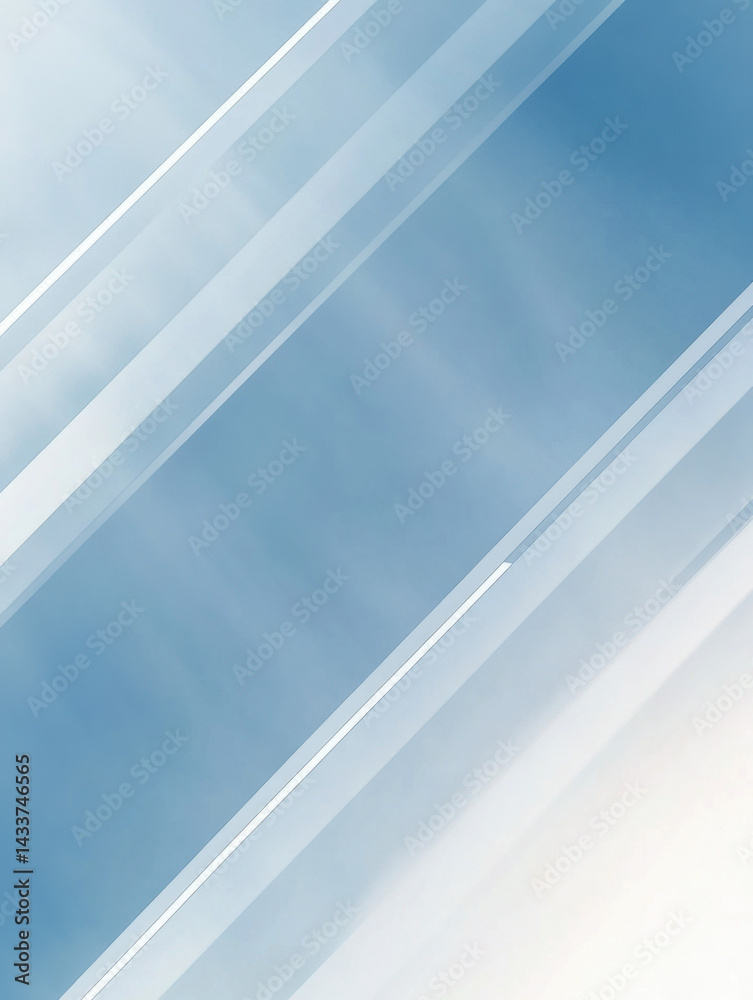 Obraz premium Abstract modern design with sleek curved lines and smooth reflective surfaces showcasing futuristic architecture elements against a vibrant blue sky background