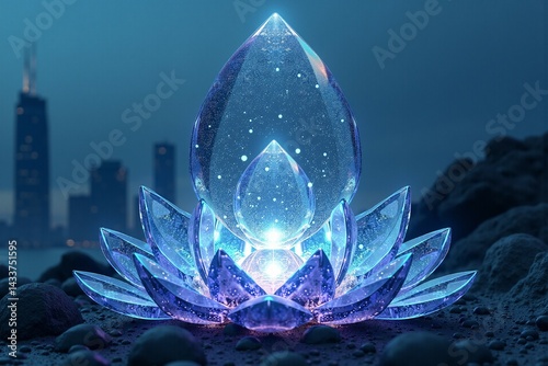 Glowing Crystal Quantum Router