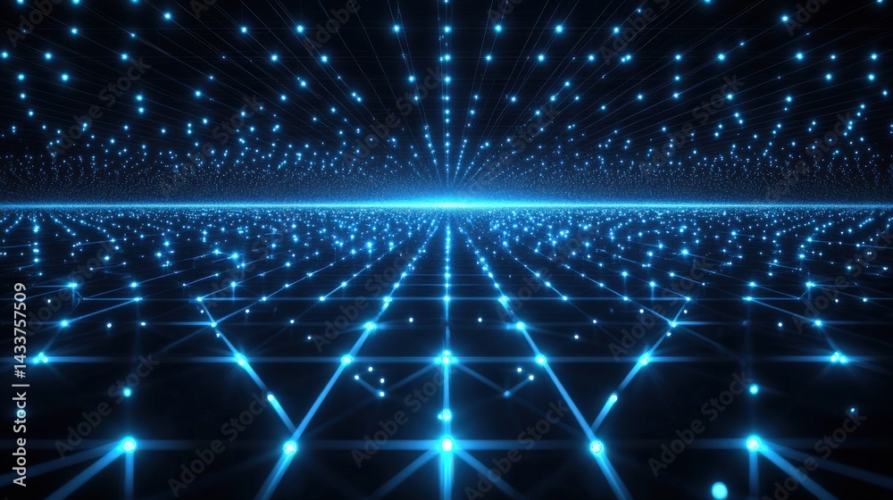 Obraz premium Digital Network Pathway in the Metaverse