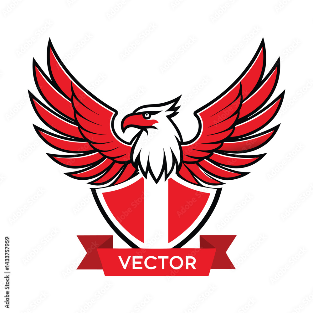 Fototapeta premium eagle with wings