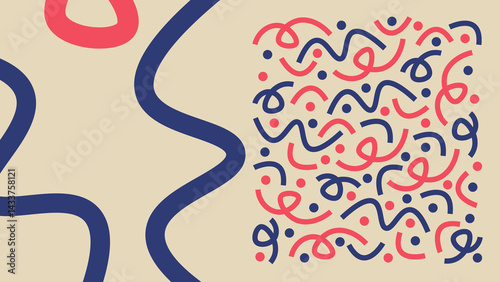 Creative abstract element waves shape design