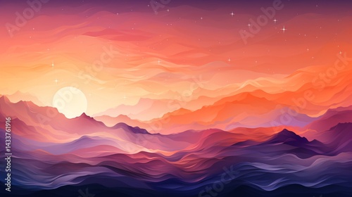 sunrise in mountains