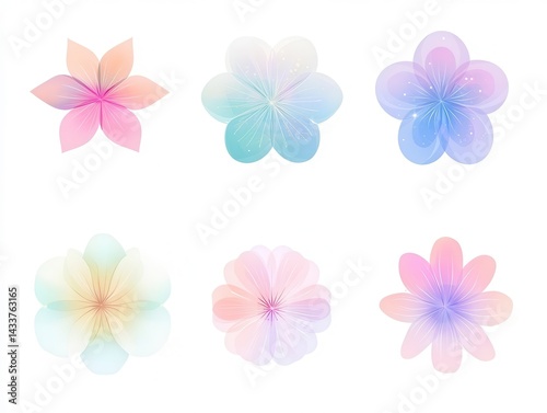 flowers on white background