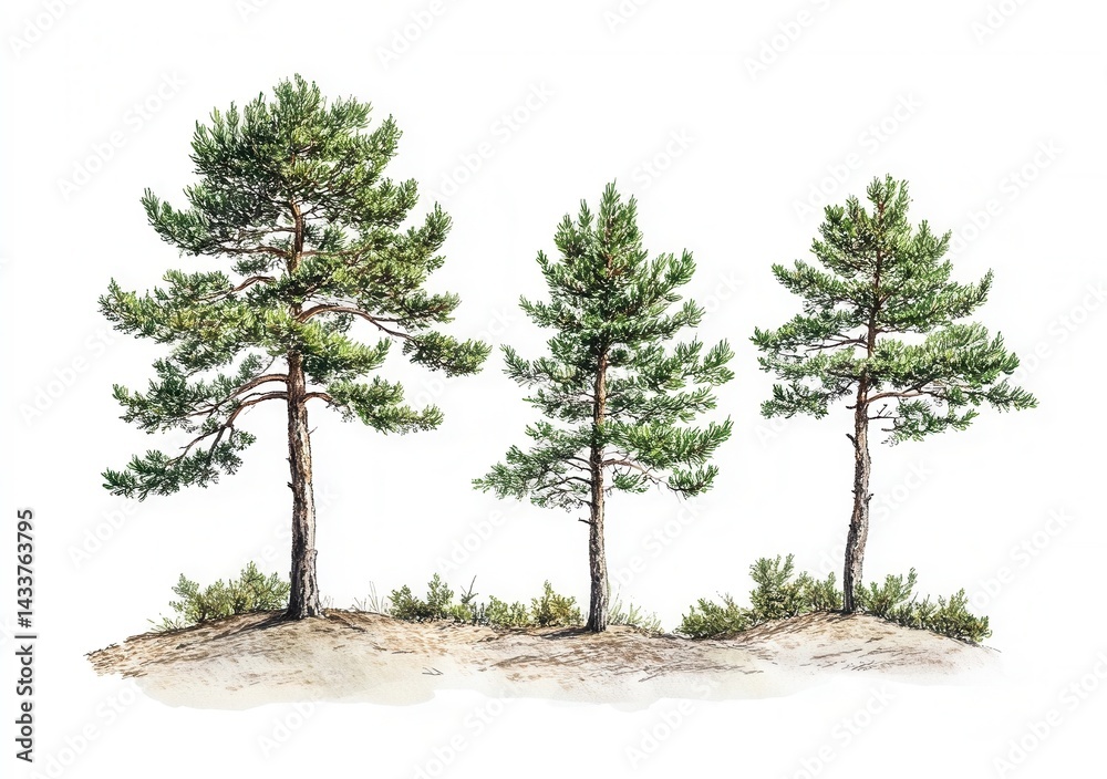 Fototapeta premium spruce tree isolated on white