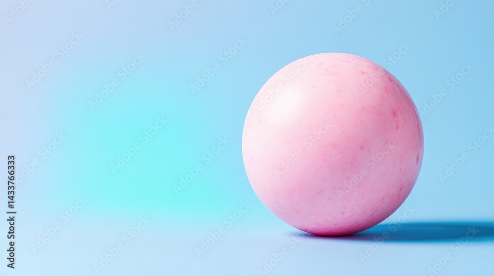 Fototapeta premium Pastel Pink Egg on a Gradient Background
