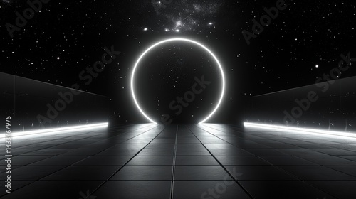 Cosmic Portal Neon Corridor