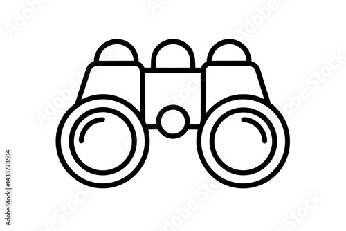 Minimalist Binoculars Line Art – Perfect for Exploration, Adventure, and Travel Designs

