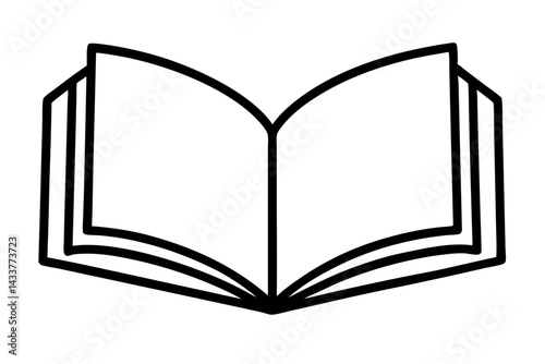 Minimalist Book Line Art – Perfect for Libraries, Education, and Reading Designs

