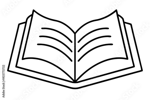 Minimalist Book Line Art – Perfect for Libraries, Education, and Reading Designs

