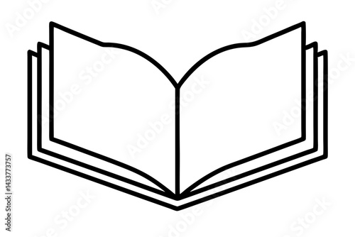 Minimalist Book Line Art – Perfect for Libraries, Education, and Reading Designs

