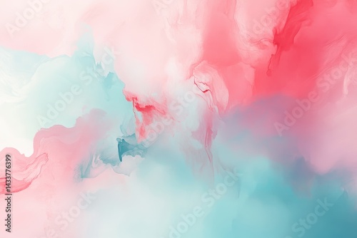 Wallpaper Mural Abstract painted soft colors flow Torontodigital.ca
