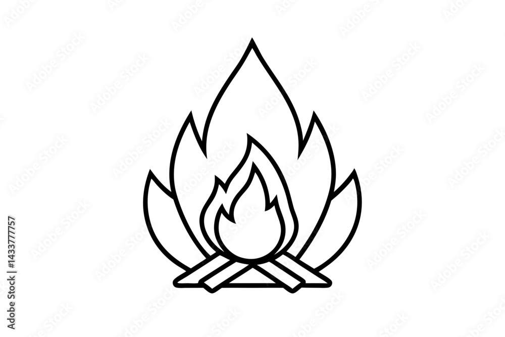 Minimalist Campfire Line Art – Perfect for Outdoor, Camping, and Adventure Designs
Minimalist Campfire Line Art – Perfect for Outdoor, Camping, and Adventure Designs