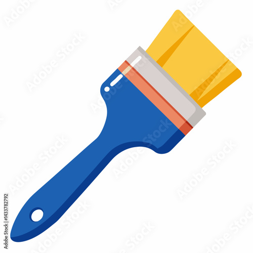 Flat Vector Illustration Of A Paint Brush Tool For Creative Projects