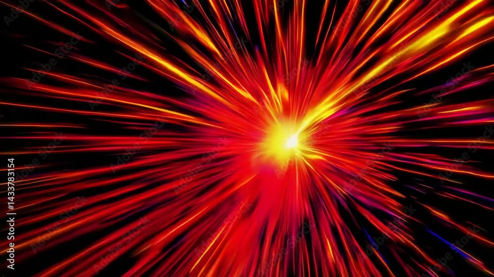 Colorful light burst transitioning from red to blue Colorful light burst transitioning from red to blue