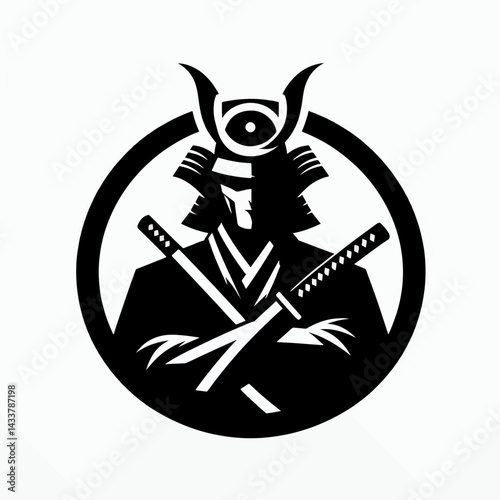 A stylized illustration of a samurai.