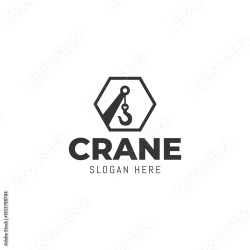 Towing or crane logo design template
