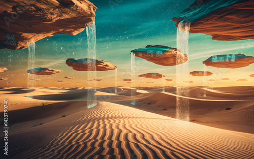 Visualize An Endless Desert At Golden Hour
