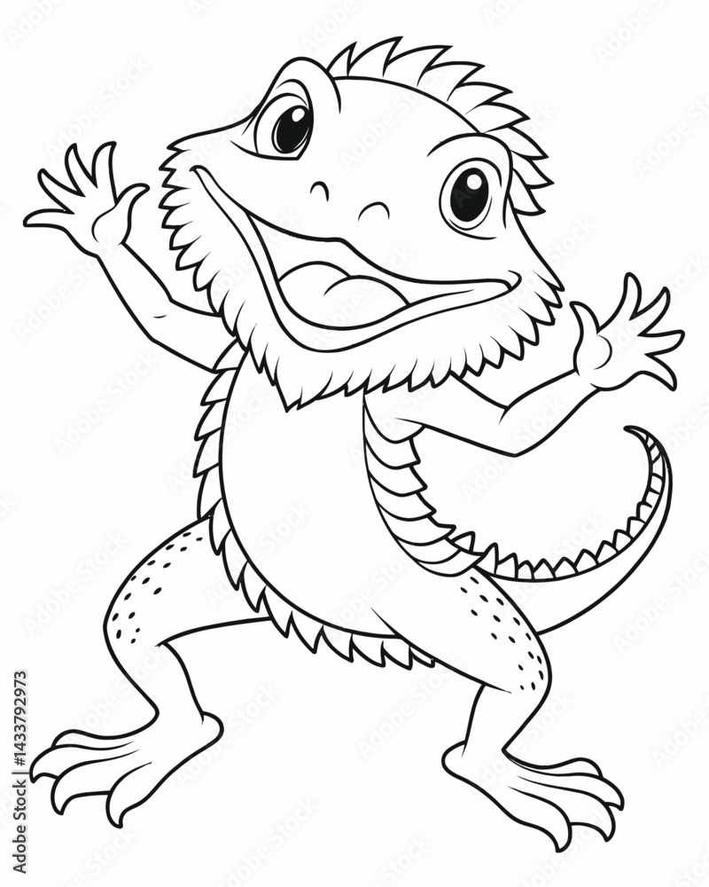 Fototapeta premium Dragoon coloring book for kids