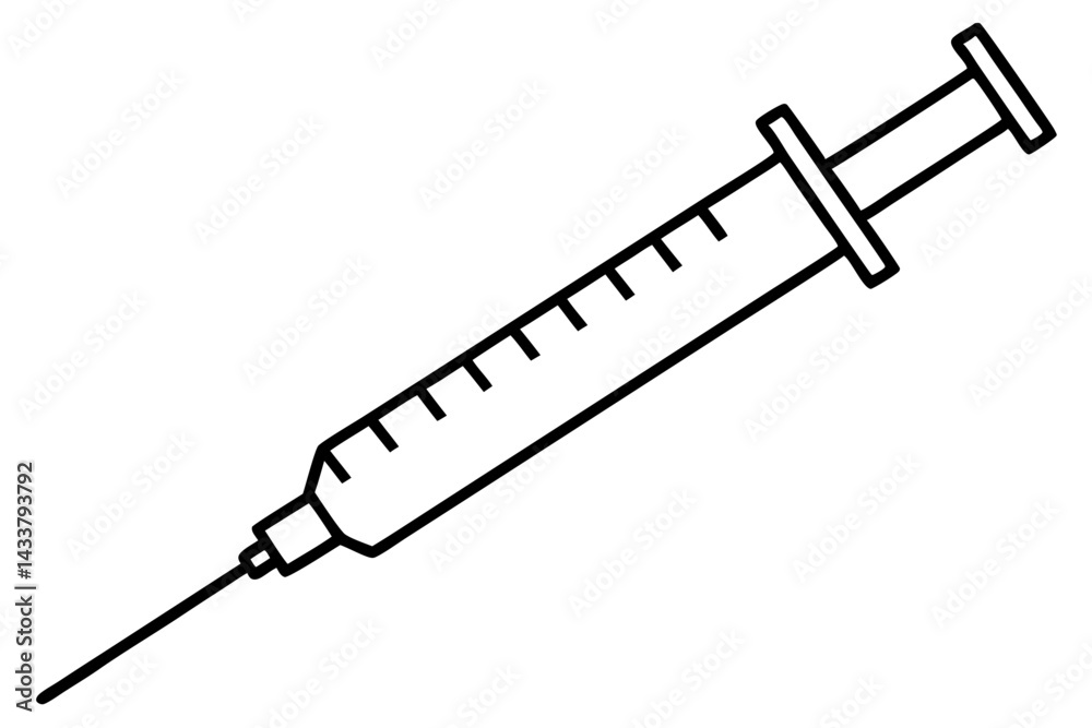 Minimal Syringe Line Art – Simple Medical and Healthcare Injection Symbol in Outline Style
Minimal Syringe Line Art – Simple Medical and Healthcare Injection Symbol in Outline Style