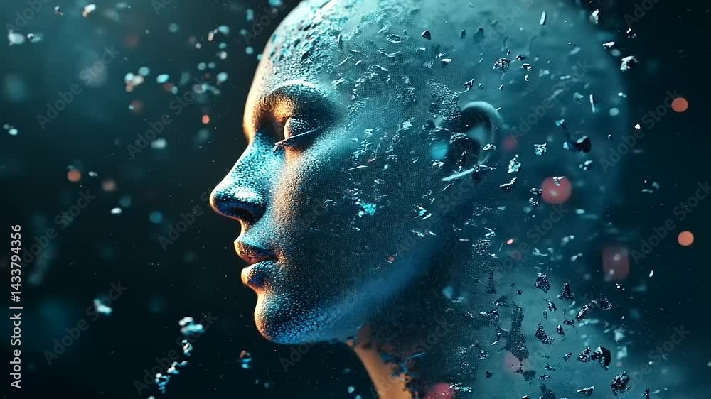 Ethereal dissolution a portrait of cognitive deconstruction and digital transformation