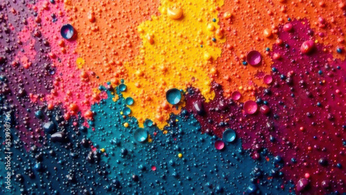 Closeup of abstract rough colorful multicolored art painting texture, with oil brushstroke, pallet knife paint on canvas