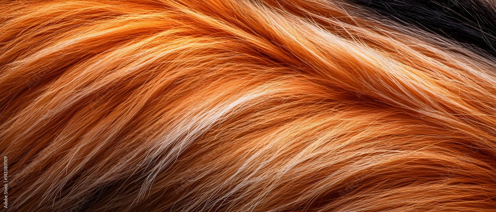 Fototapeta premium Close-up view of rich, textured fur