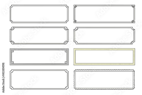 Classic and elegant icon set of decorative frames for various design projects and applications