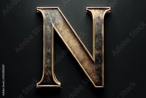 Wallpaper Mural Elegant Uppercase Letter N for Jewelry Branding Torontodigital.ca