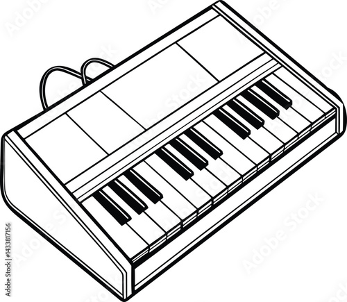 piano keys vector illustration