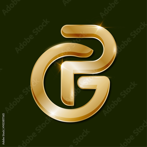 GP Golden Premium Luxury and Elegant Logo design